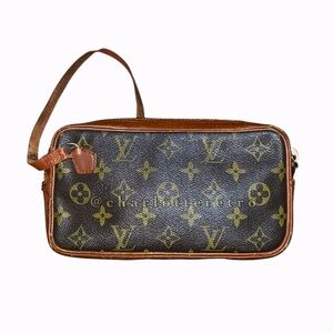 70s vtg Louis Vuitton Marly Bandouliere Clutch Pochette
